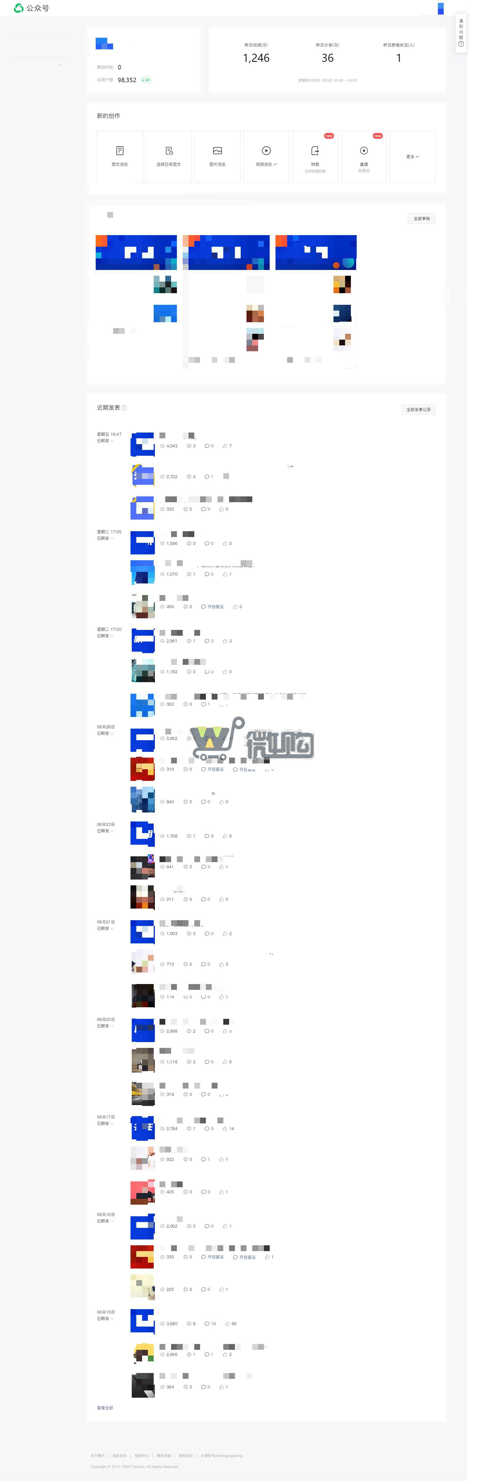 22年注册企业财经类订阅号 粉丝9W+ 男粉多 粉丝来源自然增粉 开通了留言功能 常读比例高(图1) 1693815814245.jpg